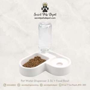 Automatic Pet Water Dispenser with Food Bowl