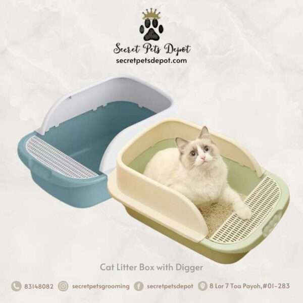 Cat Litter Box with Digger - Secret Pets Depot